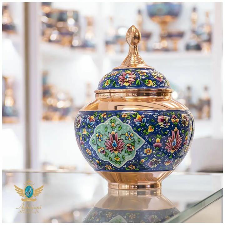 شکلات خوری طرح سیب مس و پرداز آقاجانی کوچک کد 355